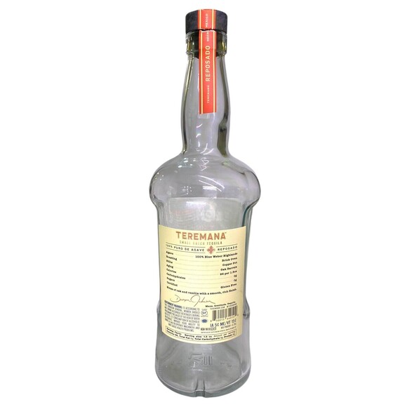 Teremana Reposado Tequila EMPTY Glass Bottle With Top - 1.75 L - Picture 4 of 9